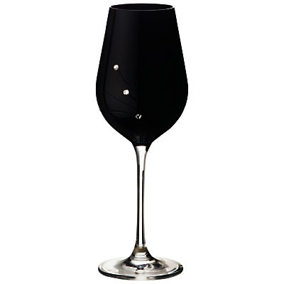 Dartington Crystal Glitz Noir White Wine Glasses, Set of 2 Dartington Crystal Glitz Noir White Wine Glasses, Set of 2